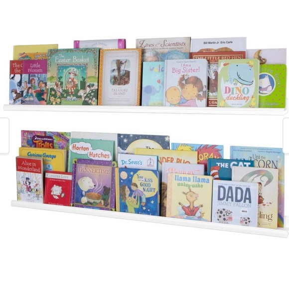 Wallniture Boston 46 Inch White Wall Shelf for Picture Frames - Picture 2 of 9